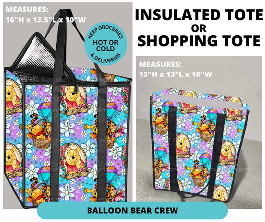 Preorder! Closes 12/30. ETA March. Balloon Bear Crew Shopping or Insulated Tote