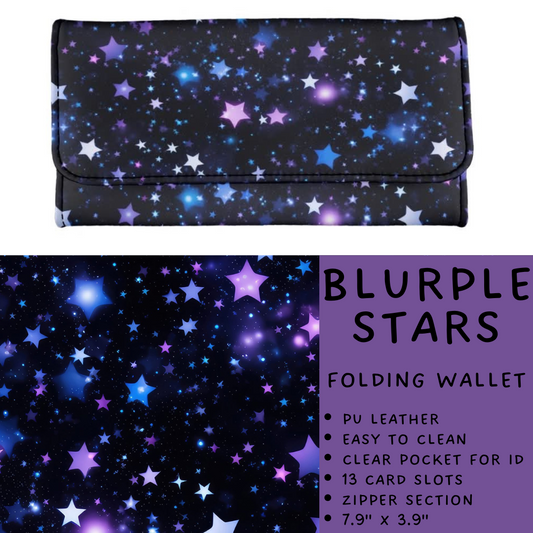 Batch #265 - Card Holders & Foldable Wallets - Closes 1/1 - ETA mid Feb - Blurple Stars Foldable Wallet