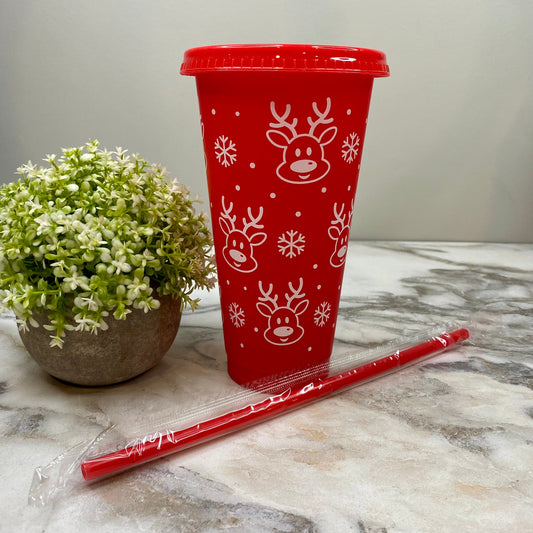 Plastic Tumbler - Christmas - Red #2