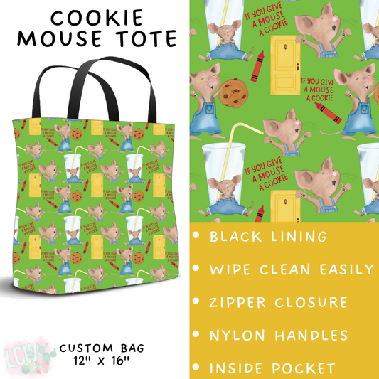 Batch #272 - Storybook Collection - Closes 1/17 - ETA late March - Cookie Mouse Tote