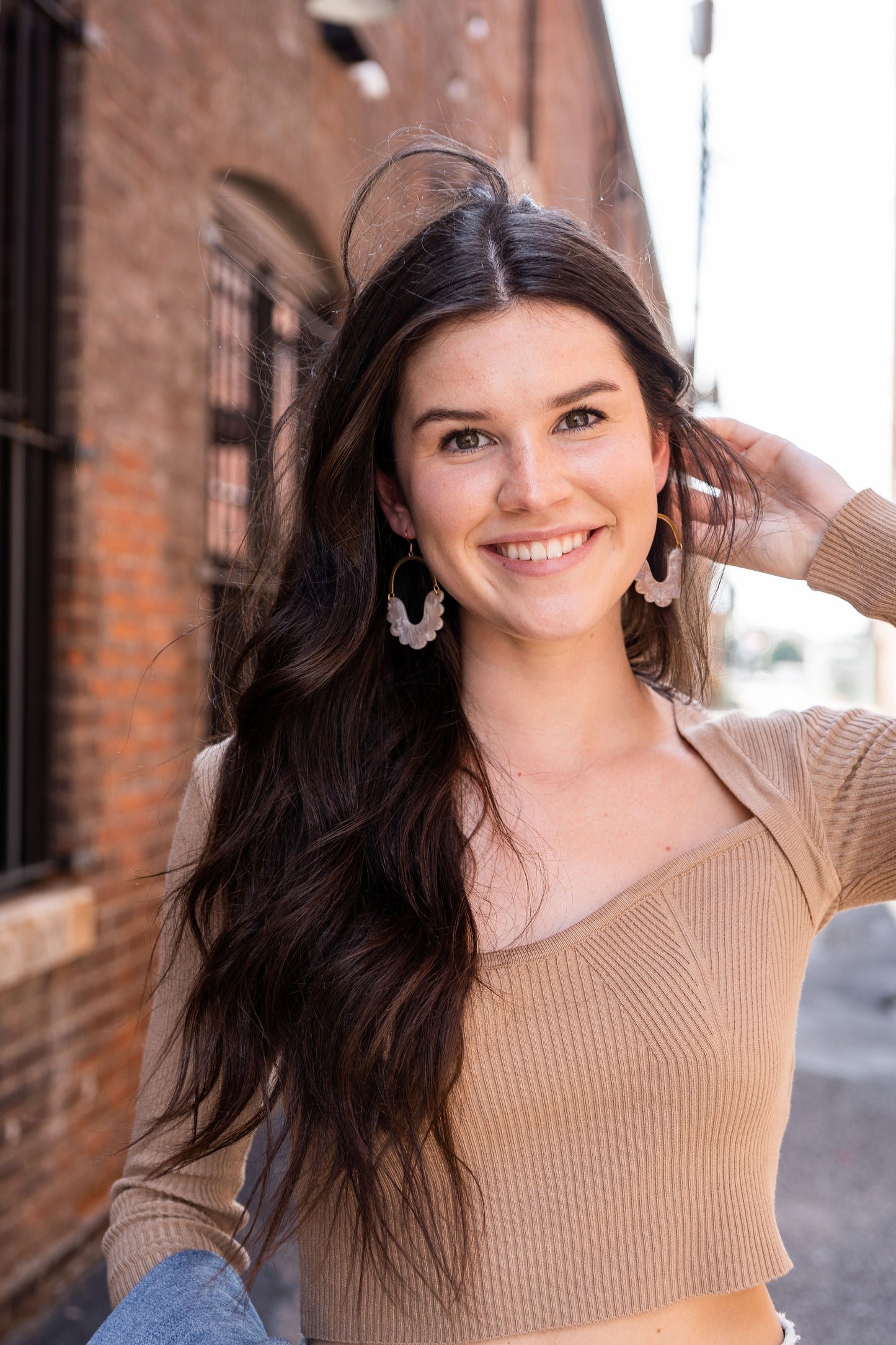 Scarlett Earrings - Taupe