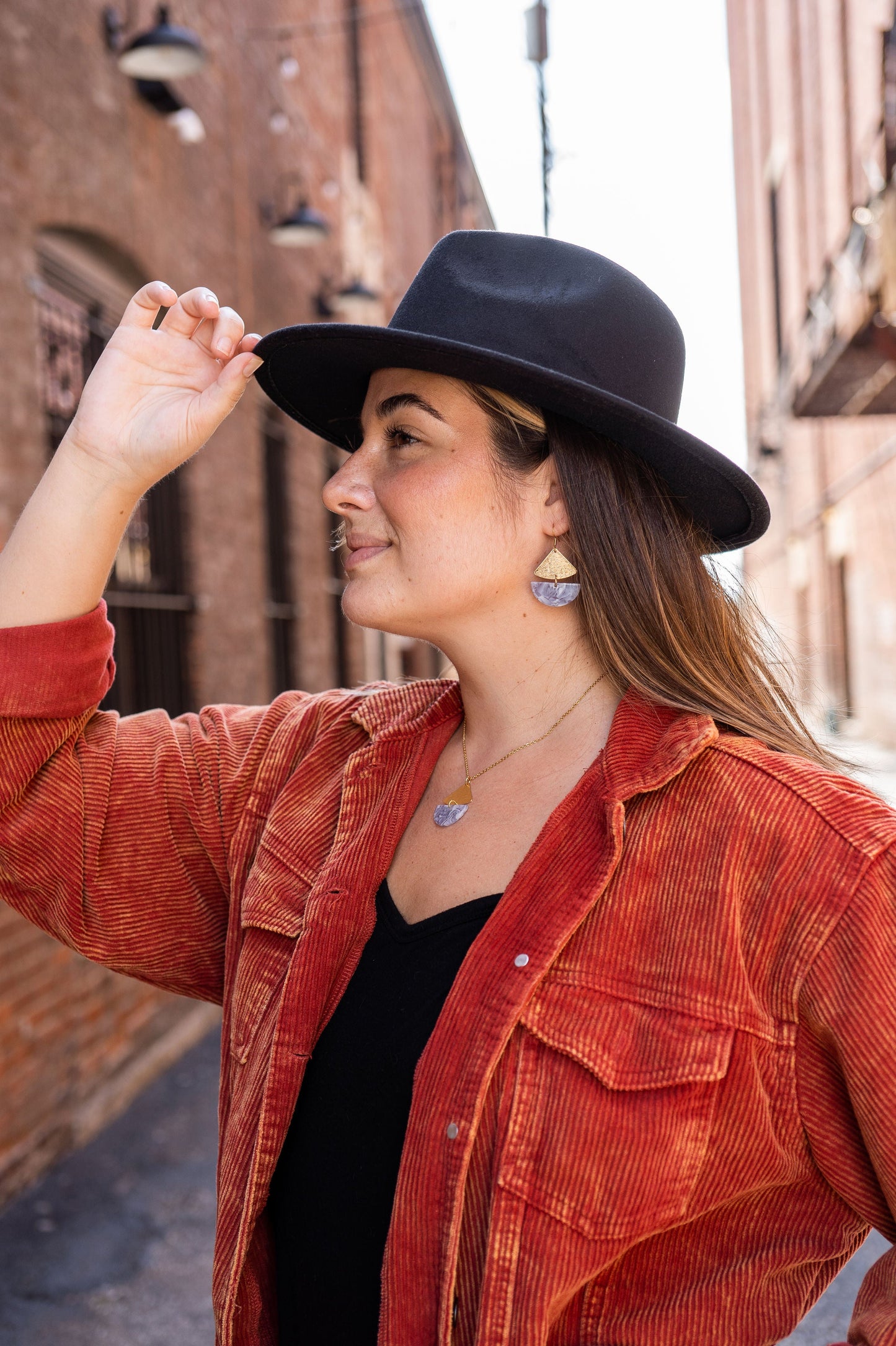 Ava Earrings - Dusty Blue