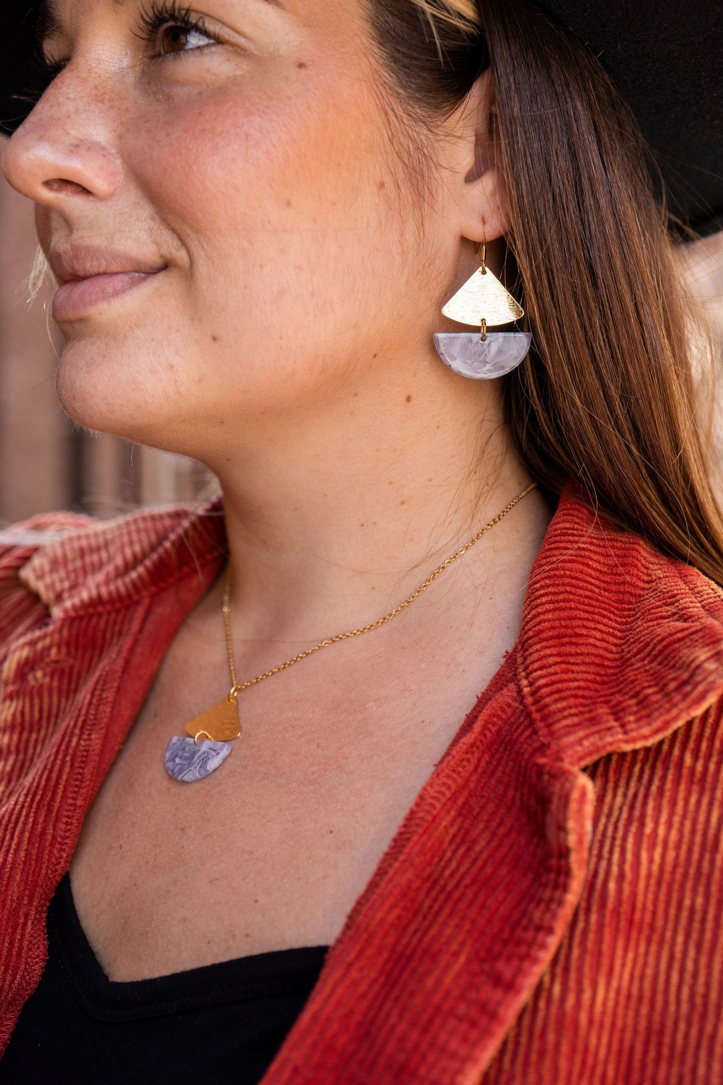 Ava Earrings - Dusty Blue