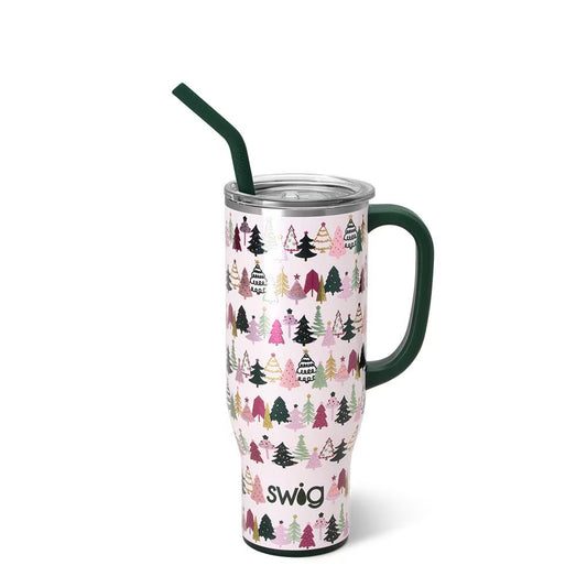 Swig 30oz Mega Mug - Tinseled Trees