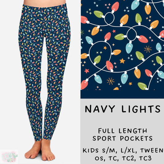 Leggings with Pockets - Navy Lights