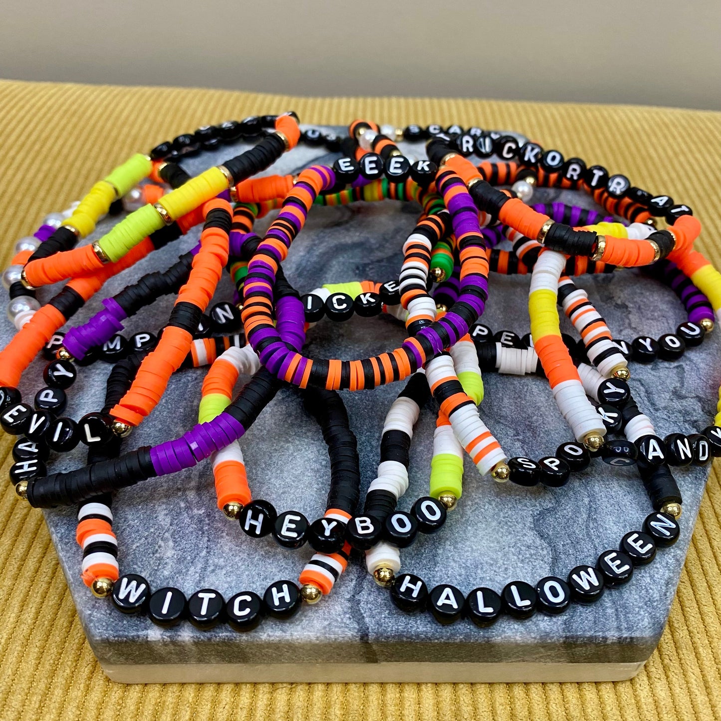 Bracelet - Halloween Clay & Beads