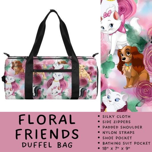 Batch #266 - Magical Travel Collection - Closes 1/3 - ETA mid Feb - Floral Friends Duffel Bag