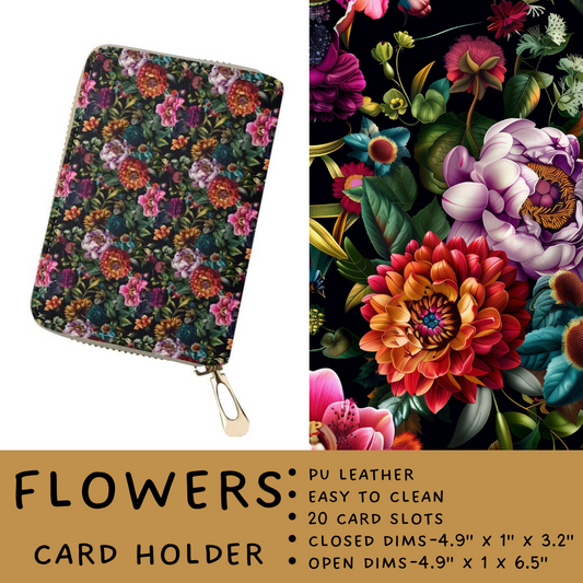 Batch #265 - Card Holders & Foldable Wallets - Closes 1/1 - ETA mid Feb - Flowers Card Holder