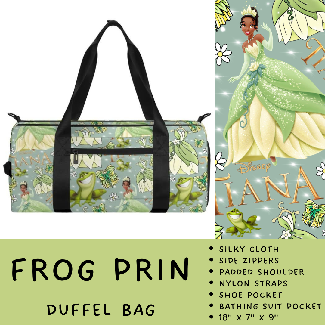 Batch #266 - Magical Travel Collection - Closes 1/3 - ETA mid Feb - Frog Prin Duffel Bag