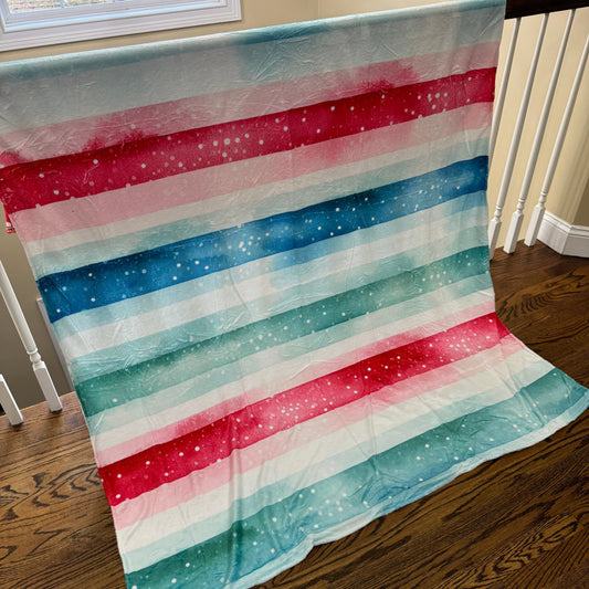 Blanket - Christmas - Red Green Stripe