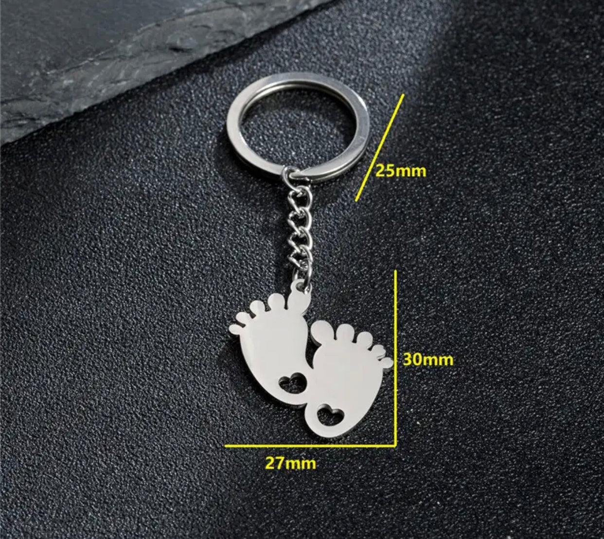 Keychain - Feet Heart