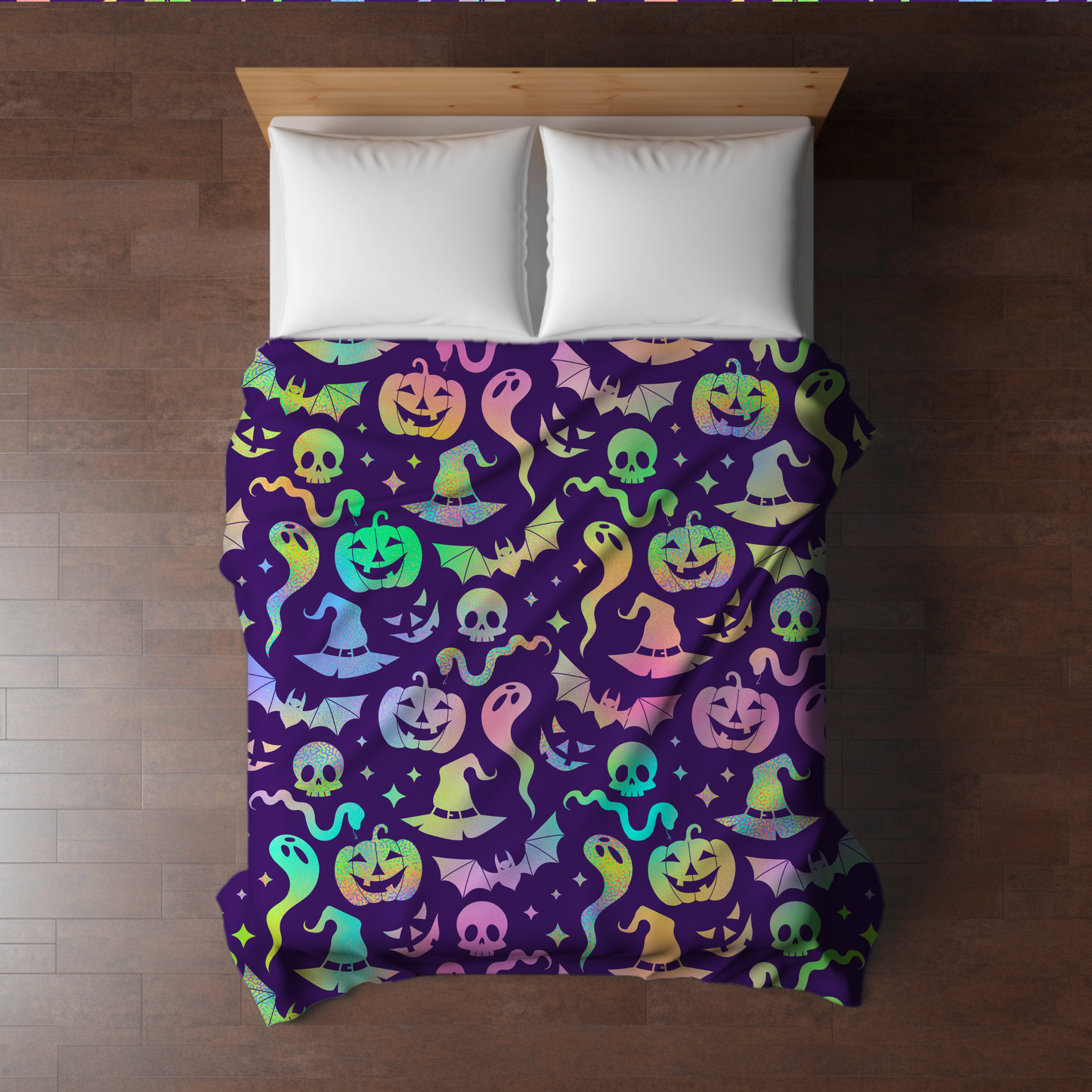 Blanket - Halloween - Rainbow Purple Things