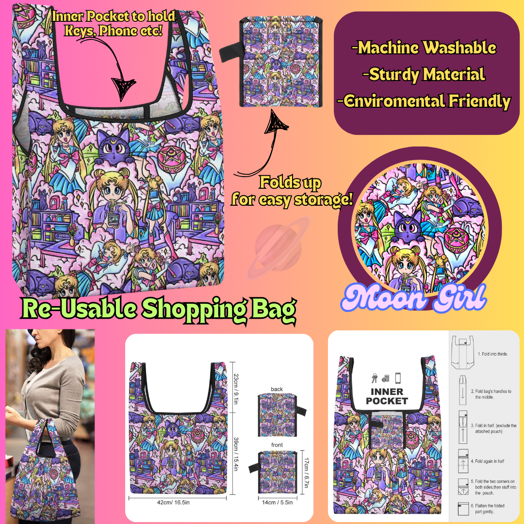 MOON GIRL - Re-Usable Shopping Bags PREORDER Closing 1/15