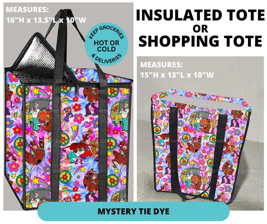 Preorder! Closes 12/30. ETA March. Mystery Tie Dye Shopping or Insulated Tote