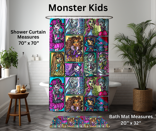 Preorder! Closes 1/6. ETA March. Monster Kids Custom Shower Curtain and/or Bath Mat