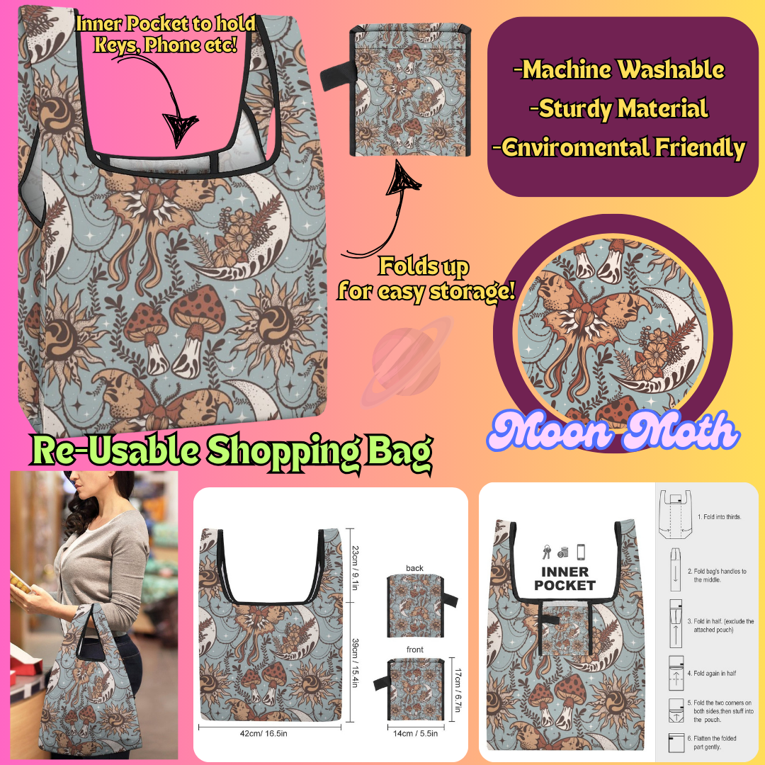 MOON MOTH - Re-Usable Shopping Bags PREORDER Closing 1/15