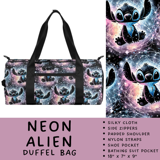 Batch #266 - Magical Travel Collection - Closes 1/3 - ETA mid Feb - Neon Alien Duffel Bag