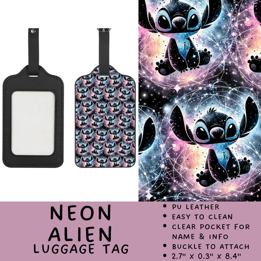 Batch #266 - Magical Travel Collection - Closes 1/3 - ETA mid Feb - Neon Alien Luggage Tag