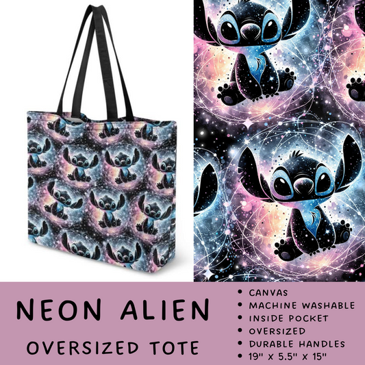 Batch #266 - Magical Travel Collection - Closes 1/3 - ETA mid Feb - Neon Alien Oversized Totes