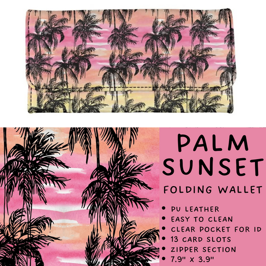 Batch #265 - Card Holders & Foldable Wallets - Closes 1/1 - ETA mid Feb - Palm Sunset Foldable Wallet