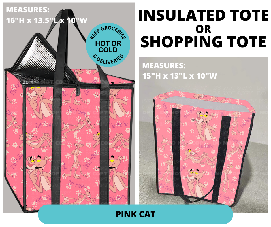 Preorder! Closes 12/30. ETA March. Pink Cat Shopping or Insulated Tote