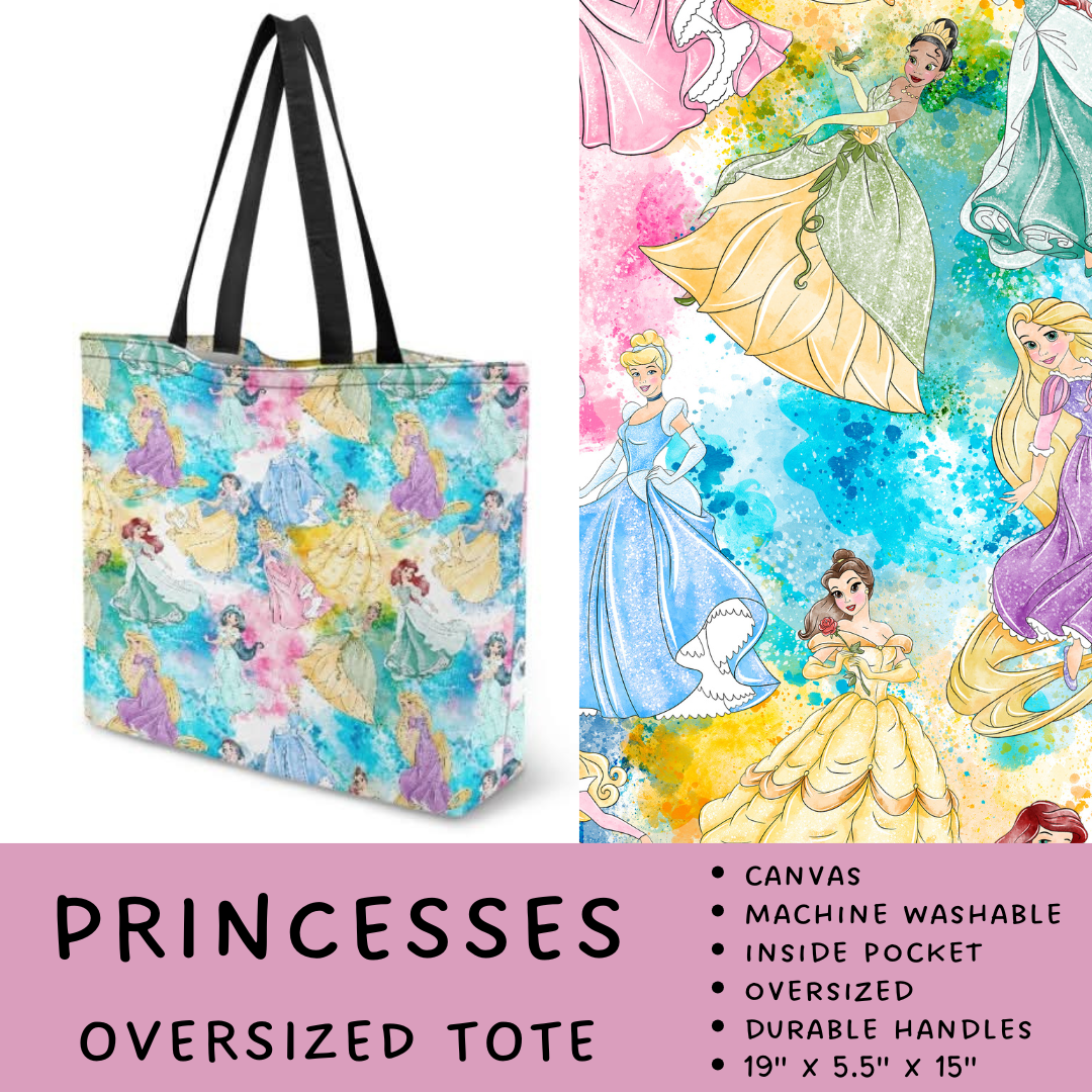 Batch #266 - Magical Travel Collection - Closes 1/3 - ETA mid Feb - Princesses Oversized Totes