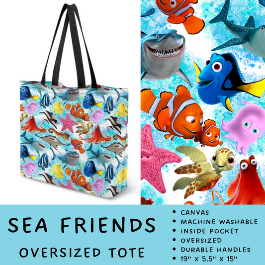 Batch #266 - Magical Travel Collection - Closes 1/3 - ETA mid Feb - Sea Friends Oversized Totes