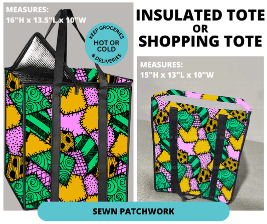 Preorder! Closes 12/30. ETA March. Sewn Patchwork Shopping or Insulated Tote