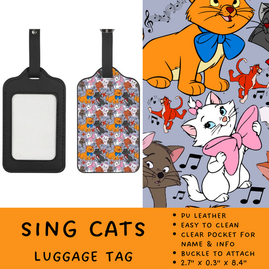 Batch #266 - Magical Travel Collection - Closes 1/3 - ETA mid Feb - Sing Cats Luggage Tag