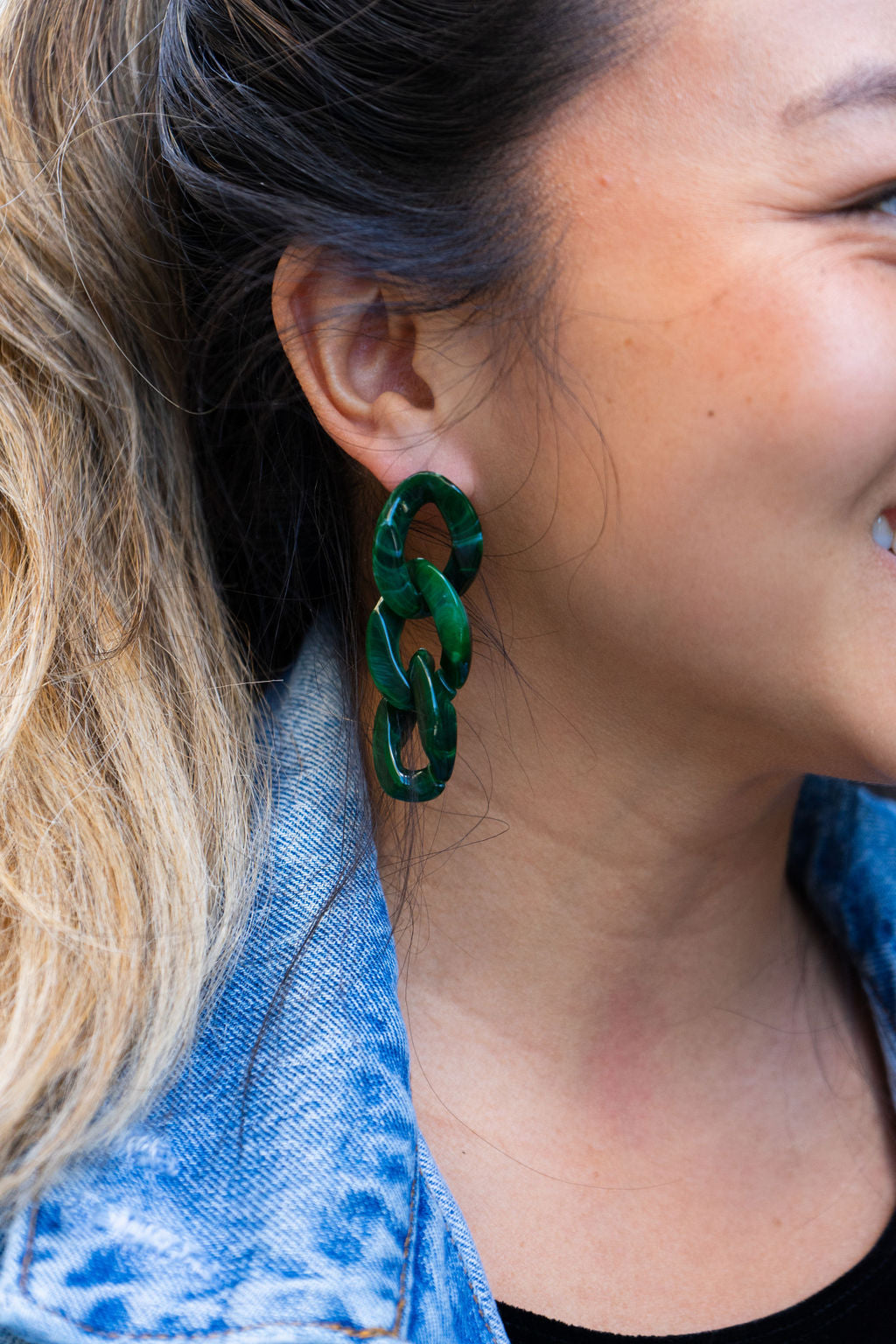 Brooklyn Earrings - Forest Green