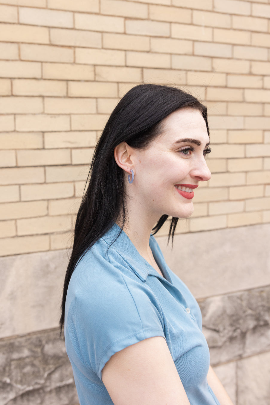 Cam Mini Hoops - Glacier Blue