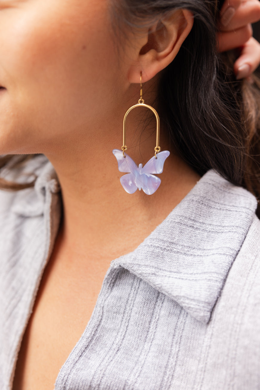 Bindi Butterfly Earrings - Lavender Haze