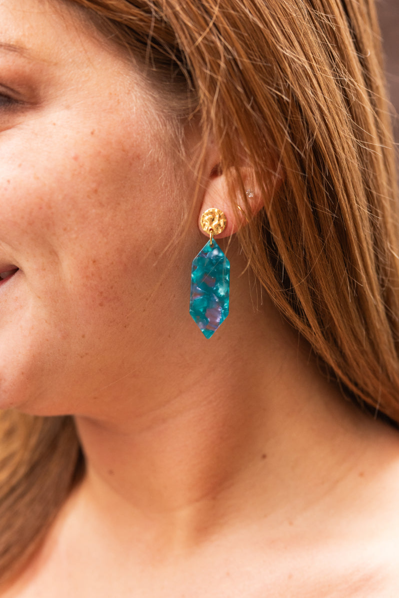Gemma Earrings - Sea Green