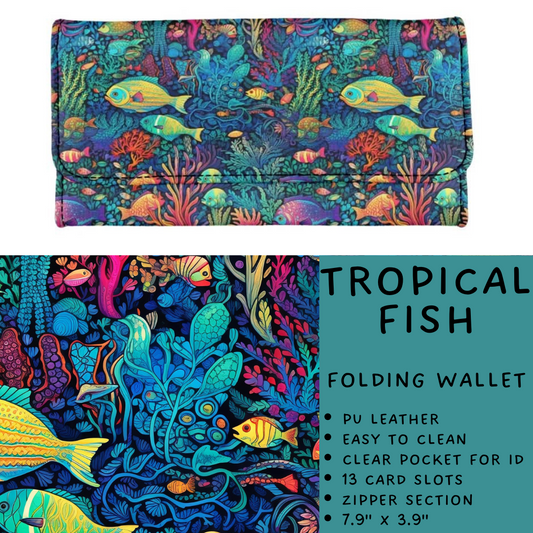 Batch #265 - Card Holders & Foldable Wallets - Closes 1/1 - ETA mid Feb - Tropical Fish Foldable Wallet