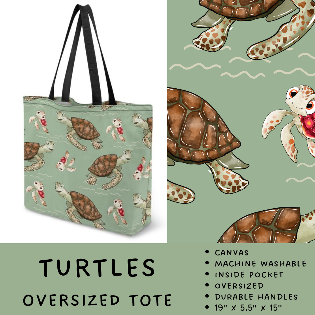 Batch #266 - Magical Travel Collection - Closes 1/3 - ETA mid Feb - Turtles Oversized Totes