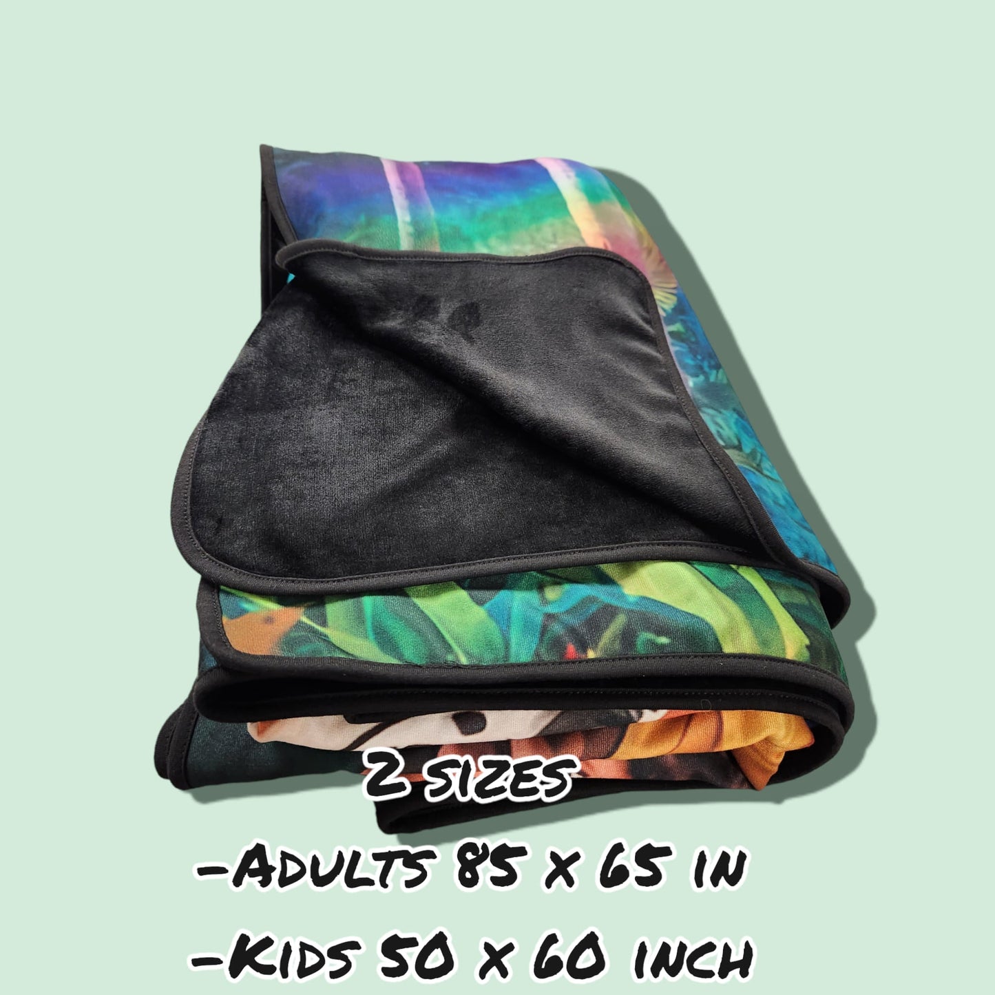 CAMPING - SOFT BLACK FLEECE THROWS 7 - PREORDER CLOSING 1/13