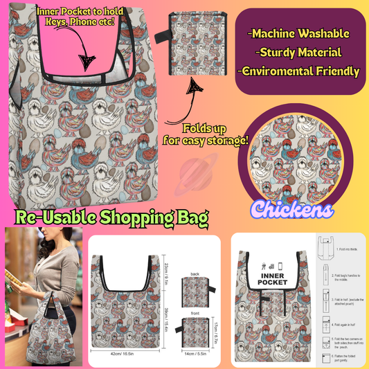 CHICKENS - Re-Usable Shopping Bags PREORDER Closing 1/15