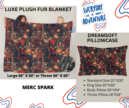 Preorder! Closes 12/26. ETA March. Merc Spark Luxe Plush Fur Blanket and/or DreamSoft Pillowcase