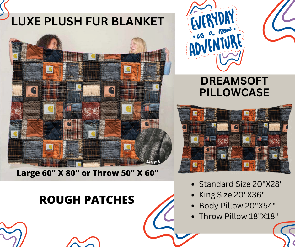 Preorder! Closes 12/26. ETA March. Rough Patches Luxe Plush Fur Blanket and/or DreamSoft Pillowcase